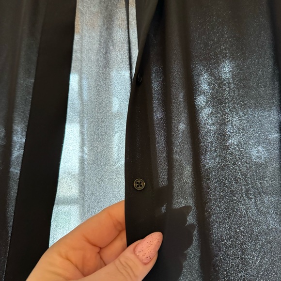 Mossimo | sheer black button down | M - Picture 3 of 8
